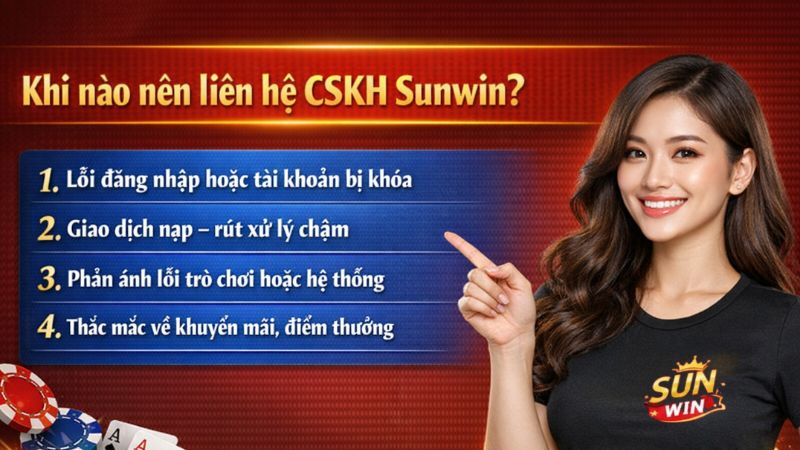 Khi nào nên liên hệ CSKH Sunwin?